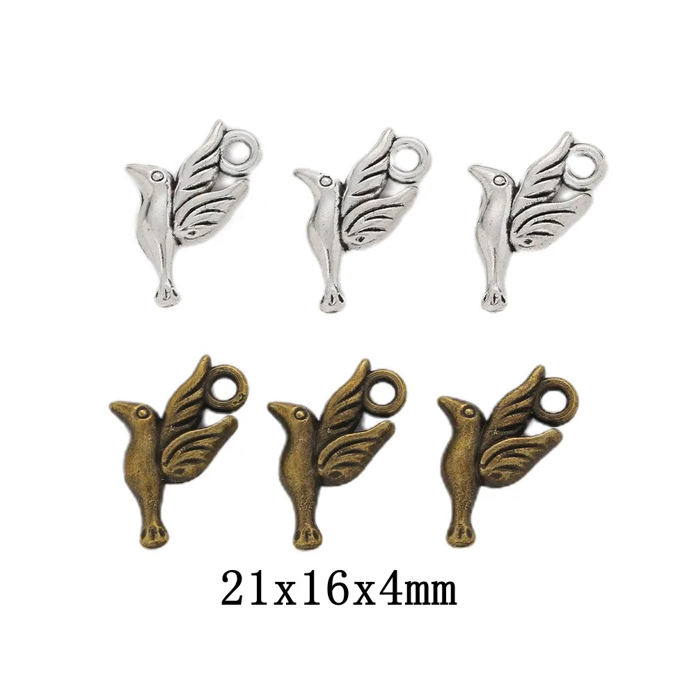 

70pcs bird Craft Supplies Charms Pendants for DIY Crafting Jewelry Findings Making Accessory 253