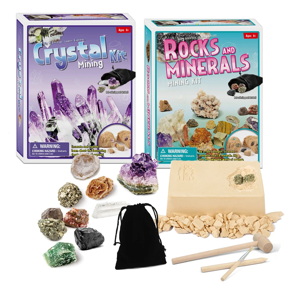 

Mining Toys Mining Crystal Pirate Treasure Gems Archaeology Dig-out Mineral Mine Toy For Boys Girl Technology Education Toy Gift