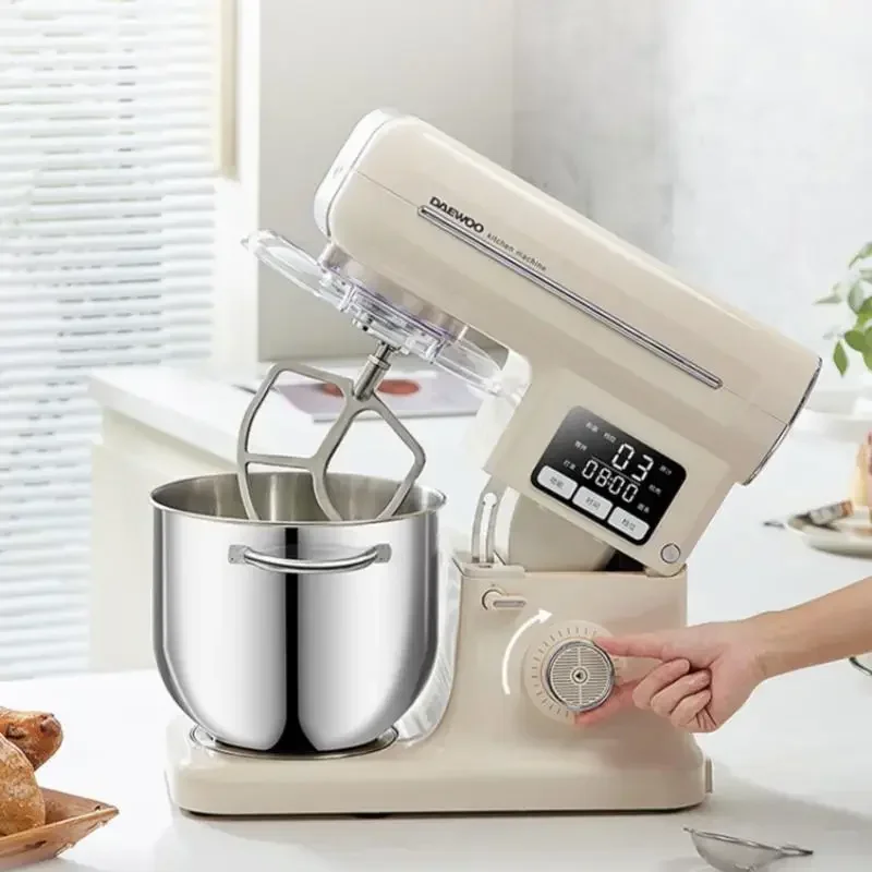 DAEWOO Food Mixer Home Commercial 7L Automatic Mixer Machine Dough Press Egg Beater Multifunctional Dough Kneading Machine 220V 5