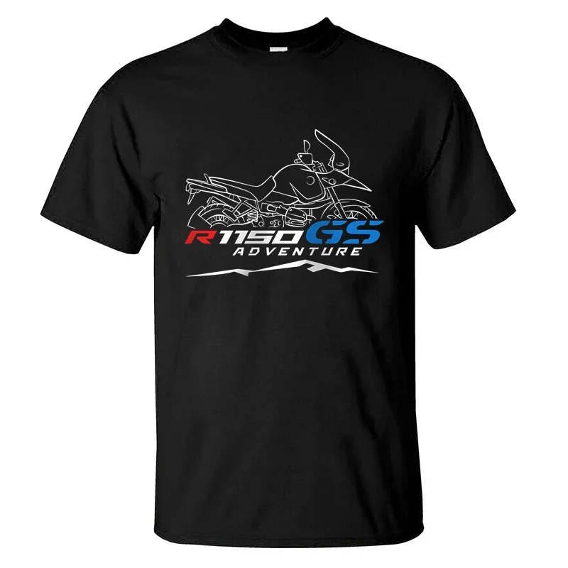 2024 Men T Shirt Casual Moto R1150GS Adventure T-shirt Graphic Summer Short Sleeves 100% Cotton S-3XL Cool Tee