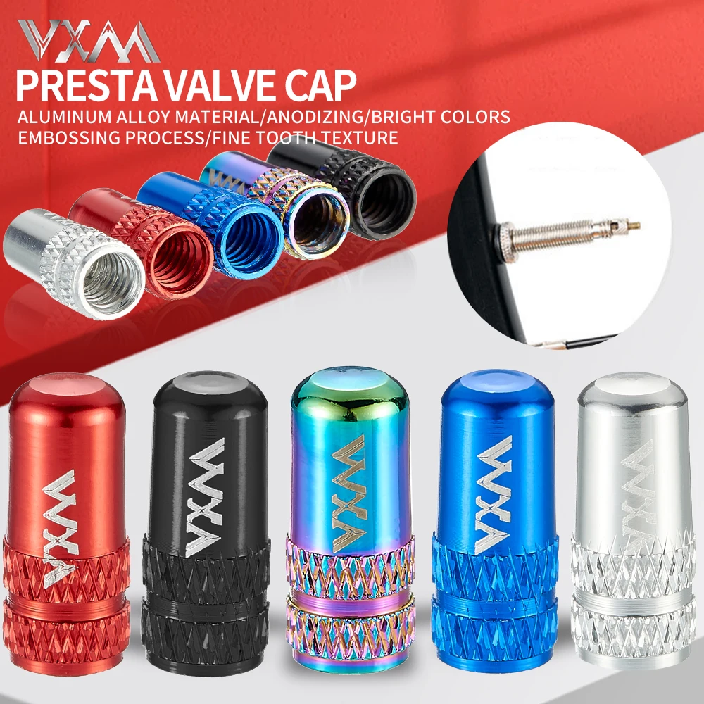 VXM Bicycle Aluminum Alloy Road MTB Bike Track Racing Bike Tube Tyre Cycling Tire Wheel FV French Valve Cap Presta AIR Valve Cap bicycle valve cap bicycle tire valve cap valve cap valve caps