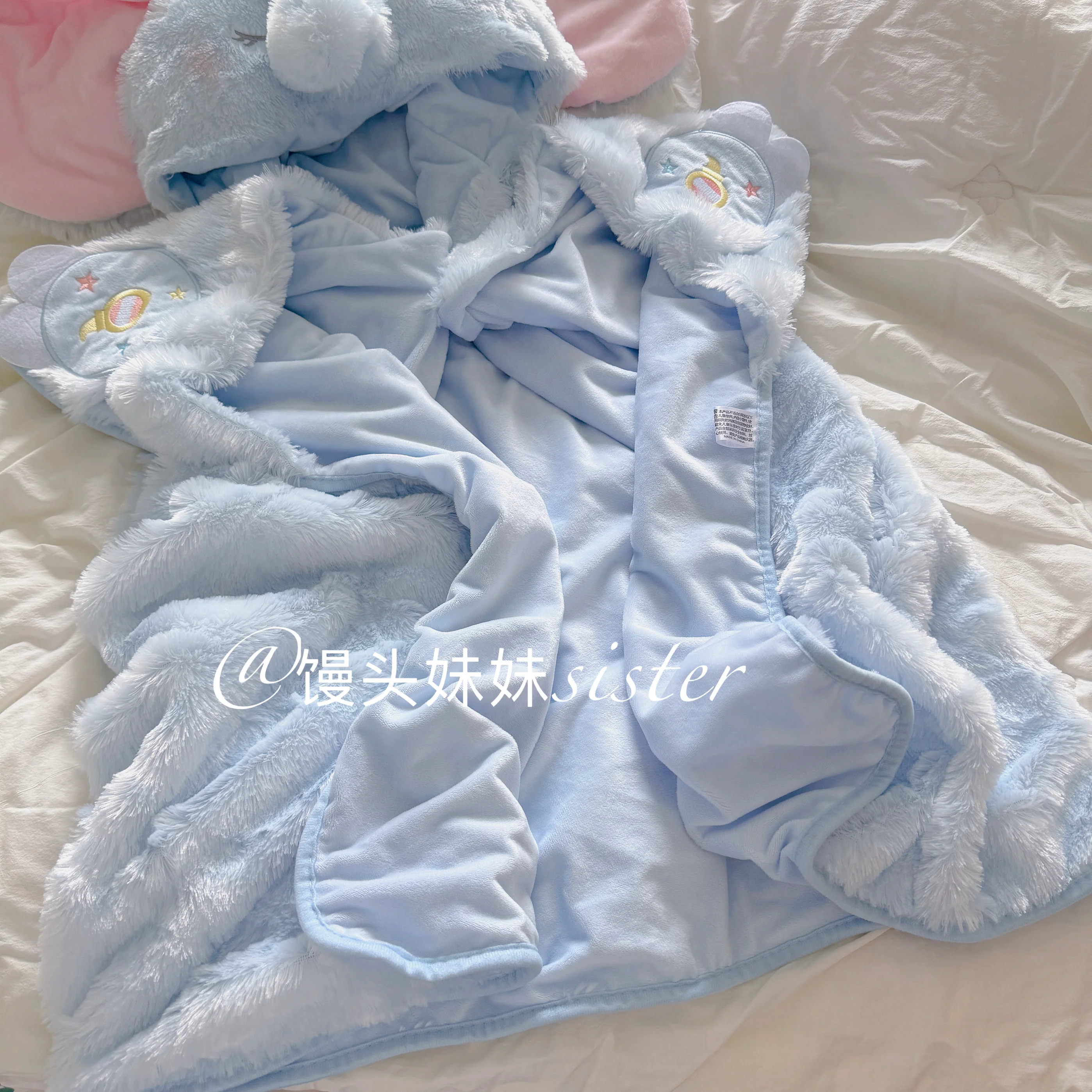 Dumbo U-förmiger Kissen-Schal, Kawaii-Anime-Peripherie, süßer warmer Kapuzenumhang, geeignet für Zuhause, Büro, Reisen, Anime-Fans, Cartoon-Geschenk – Detail 6