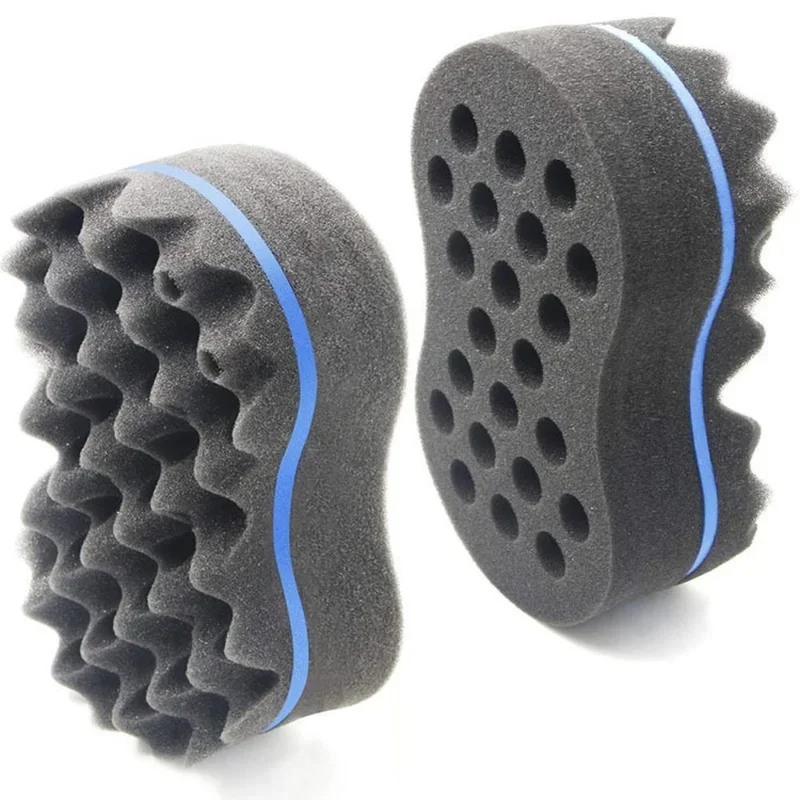 Curly Hair Styling Sponge Brush Double Sided  Sponge Brushes Multi-holes Side Braid Twist Hair Curl Wave hair brush for Afico 2