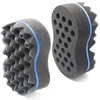 Curly Hair Styling Sponge Brush Double Sided  Sponge Brushes Multi-holes Side Braid Twist Hair Curl Wave hair brush for Afico 2