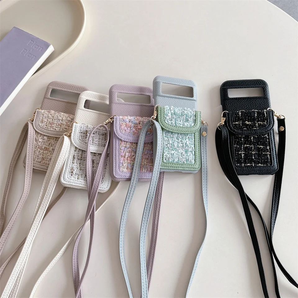 Long Lanyard Wallet Card Case For Google Pixel 8A 7 Pro 7A PU leather Crossbody Strap Shockproof Cover