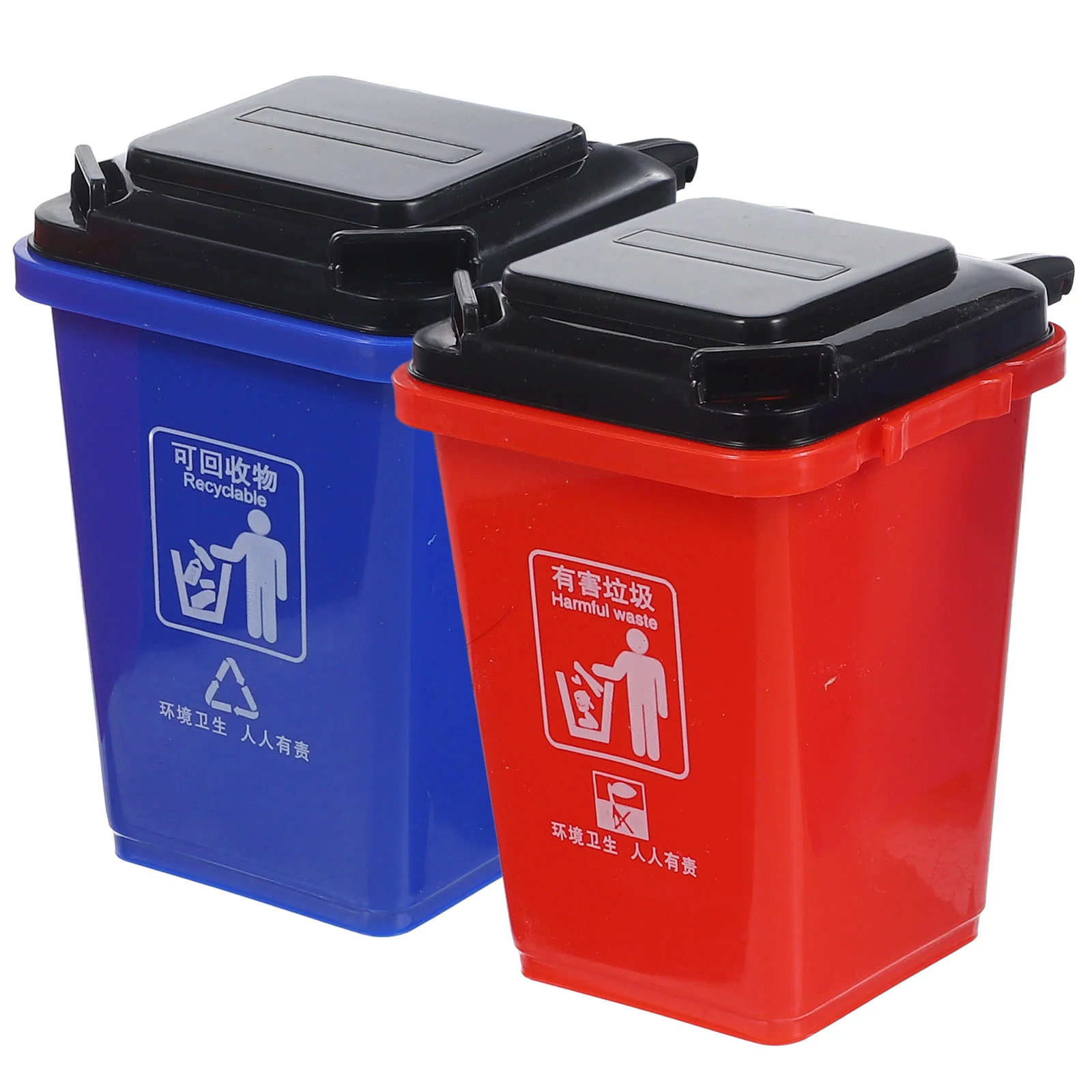 

Pen Holder Personality Trash Can Shape Pen Holder Multi-function Classification Trash Can Pen Holder Desktop Storage Box