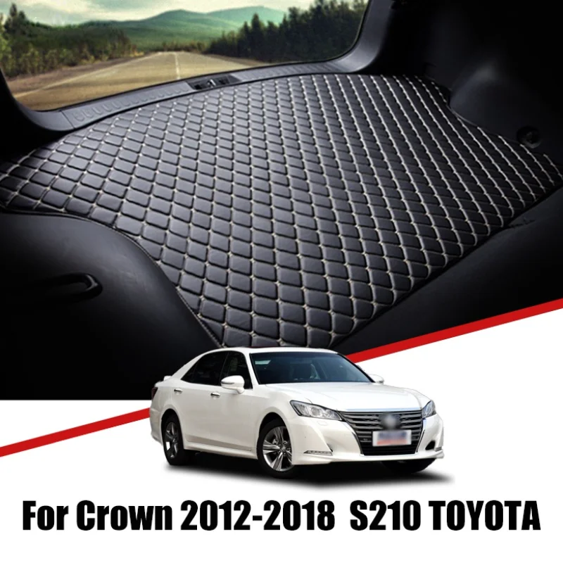 

Custom Car Trunk Leather Mats For Toyota Crown S210 2012 2013 2014 2015 -2018 Waterproof Non-Slip Liner Tray Cargo Accessories