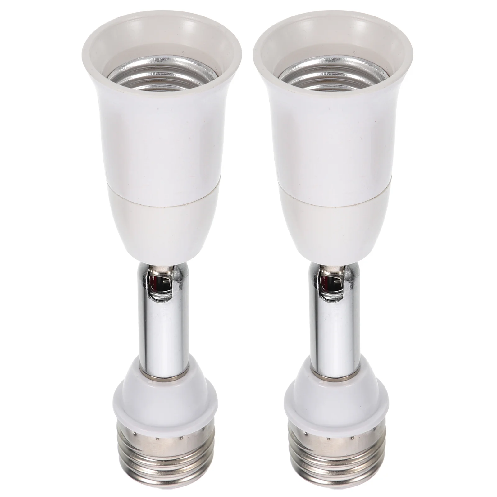 

2 Pcs LED Extended Bend Socket Light Bulb Motion Sensor Bulbs Outdoor Abs Extender