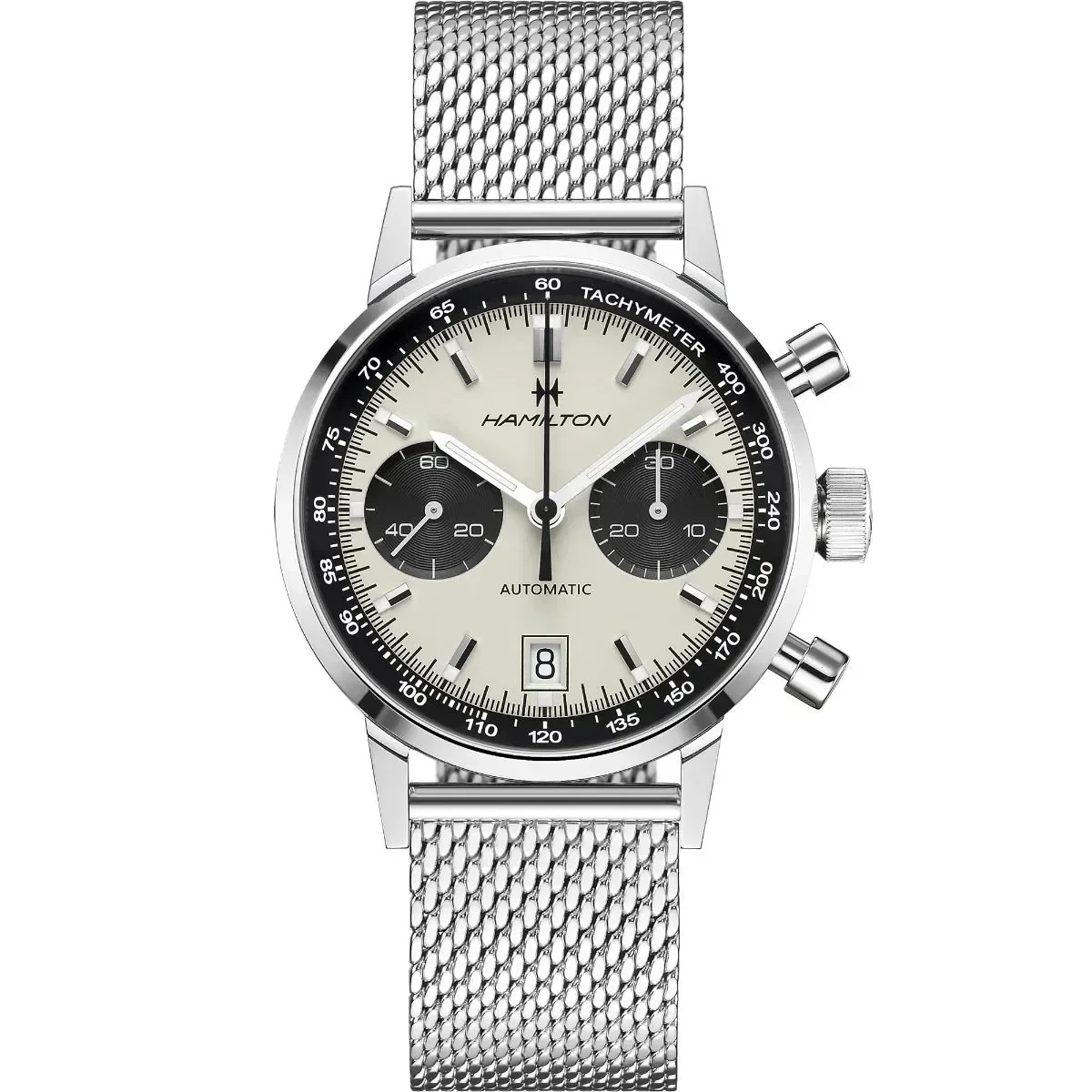 Luxury Hamilton Men's Classic Ultra-thin Fashion Leather Watch Top Brand Multi-function Stainless Steel Mesh Belt Chronograph