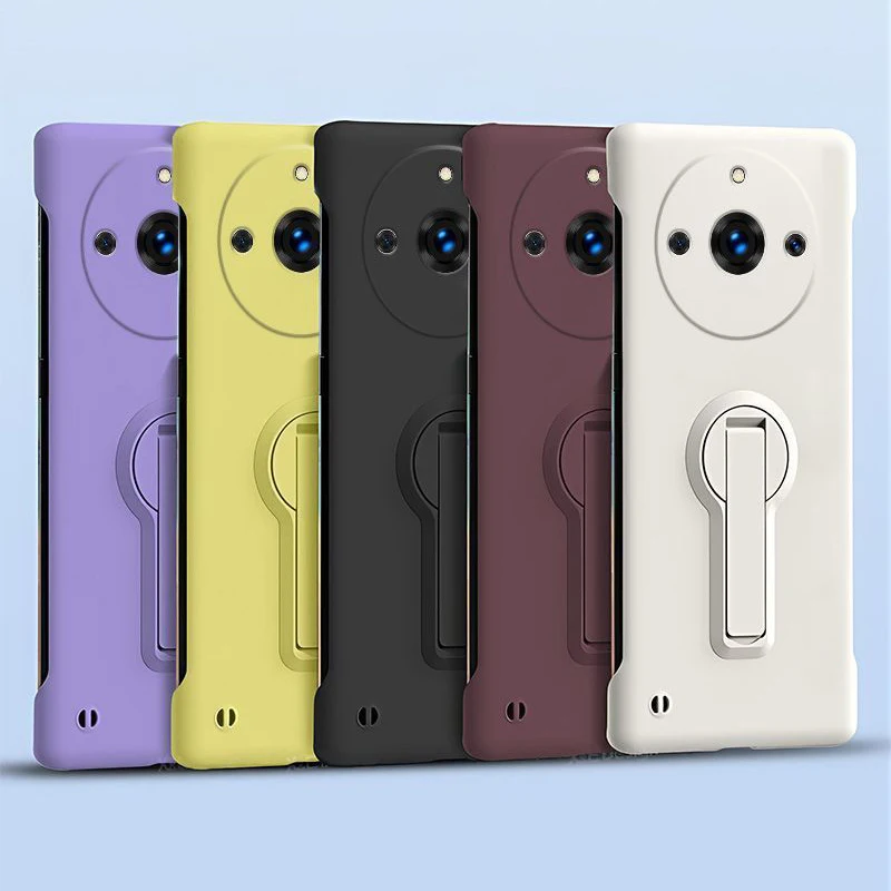 Slim Frameless Phone Case with Rotating Holder and Enhanced Protection