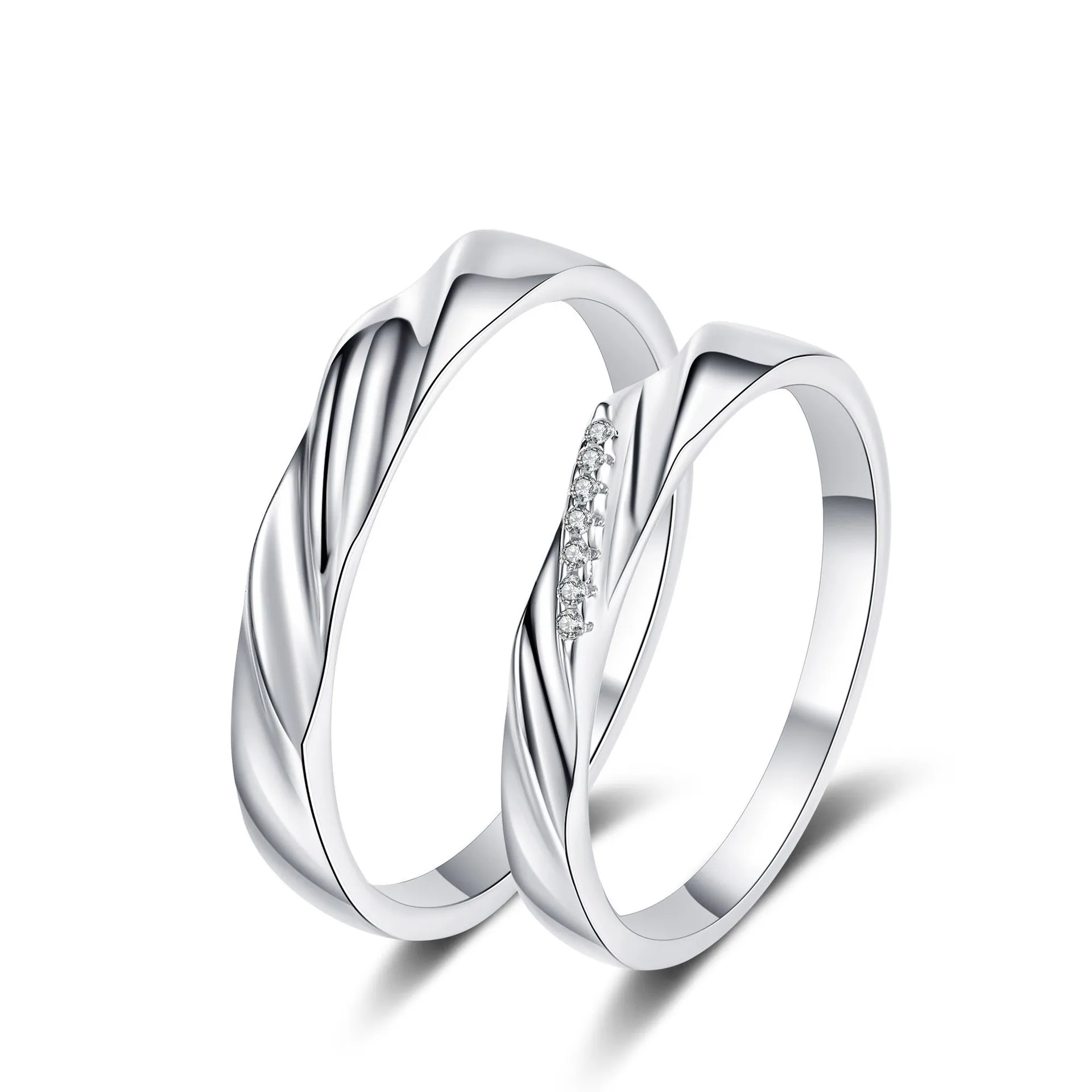 

AZ598-J Lefei Fashion Luxury Trendy Classic Moissanite Lover Twists Rings For Women 925 Silver Elegant Party Charms Jewelry Gift