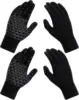 Winter gloves, men's gloves black heated non-slip touch screen with hot soft knit for running, driving and hiking 2