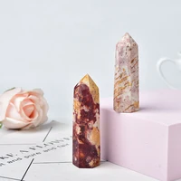 1PC Natural Quartz Mookaite Crystal Point Wand Healing Stone Energy Quartz Home Decoration Reiki Tower Beautiful Ornament Gifts 2