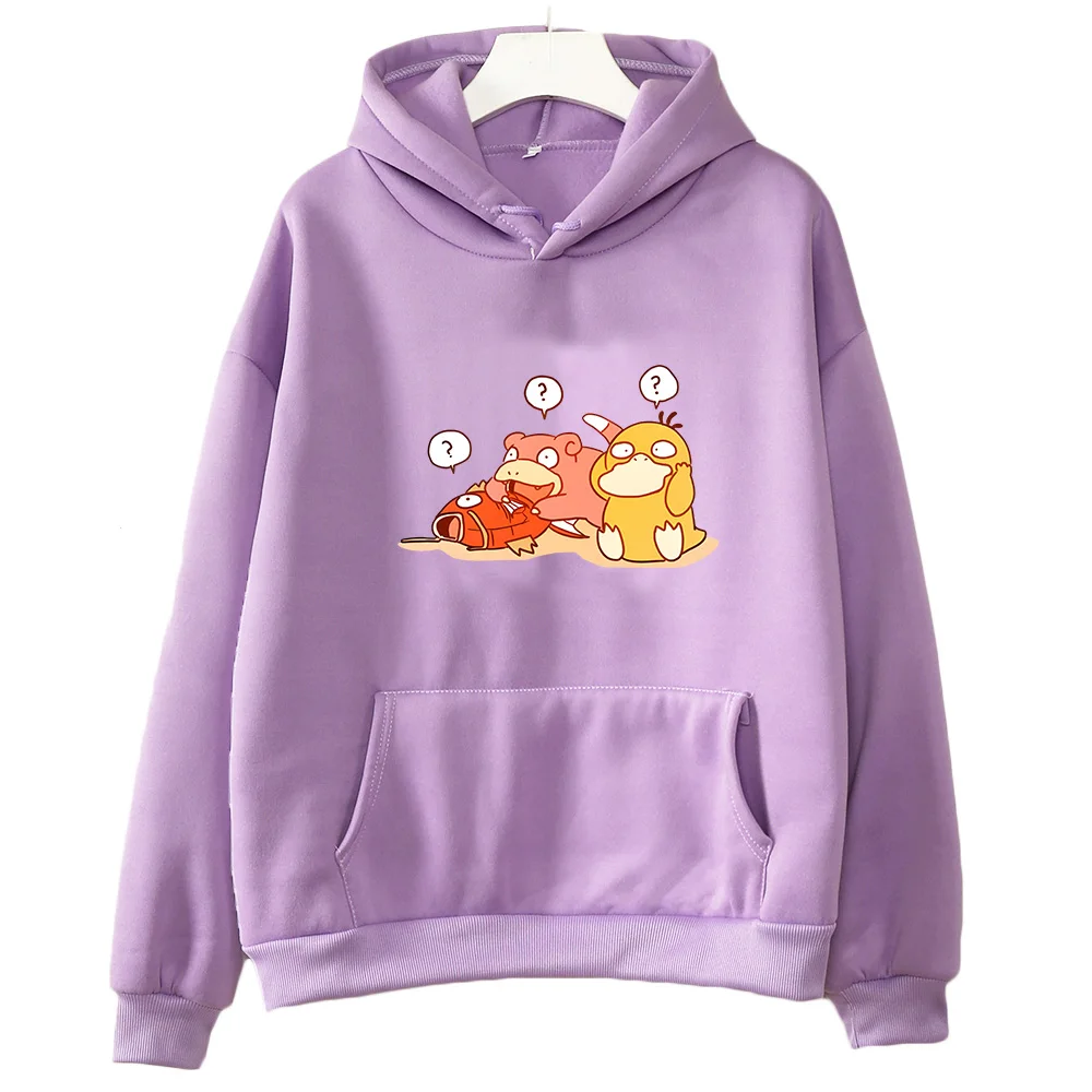 

PPsyduck Cartoon Graphic Hoodies Cute Anime Clothes Women/men Long Sleeve Casual Sweatshirts Autumn Fleece Hooded Pullovers Tops