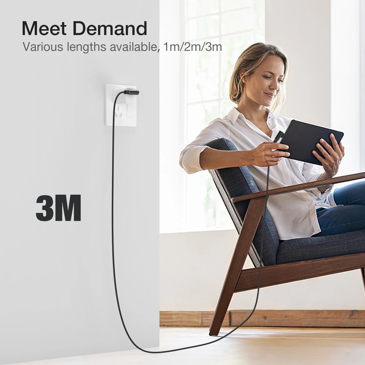 รูปสินค้า สายชาร์จ USB 90 องศา สำหรับ iPhone และ iPad