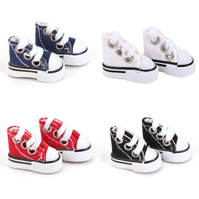 1/2PCs Mini Finger Shoe Cute Skate Board Shoe Fingerboard Shoe for Finger Breakdance Fingerboard Finger Canvas Shoes Toy Puppets 1