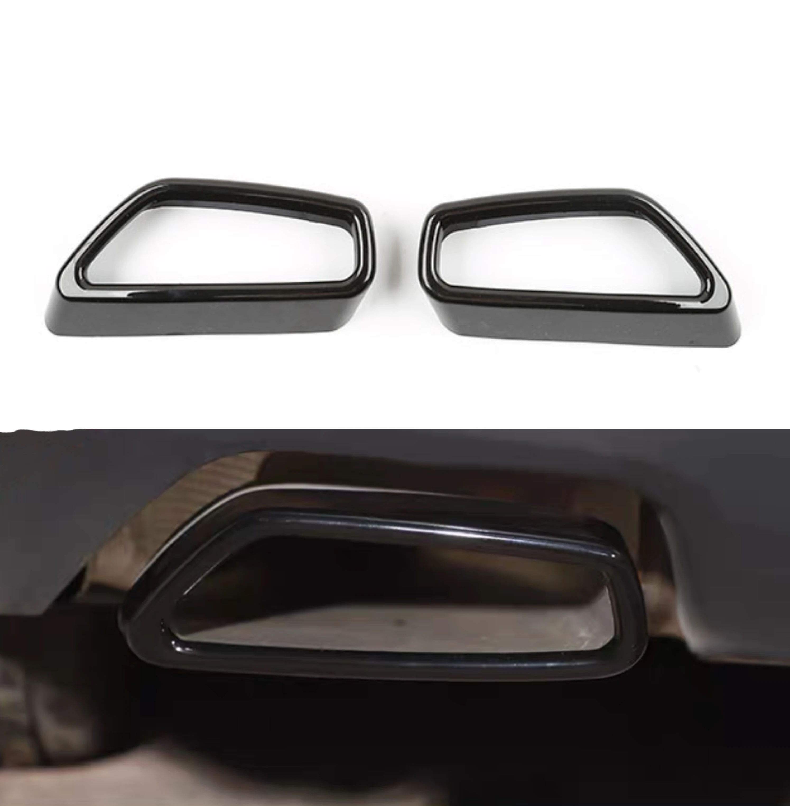 

Car Tail Muffler Exhaust Pipe Output Cover Trim For BMW 5 6 Series GT G30 G38 G32 2018 2019 2020 2021 Glossy Black ABS