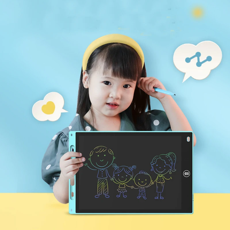

Toddler LCD Writing Tablet Doodle Board Large Screen Waterproof Glare-Free Kids Reusable Electronic Drawing Pad Single Color L03