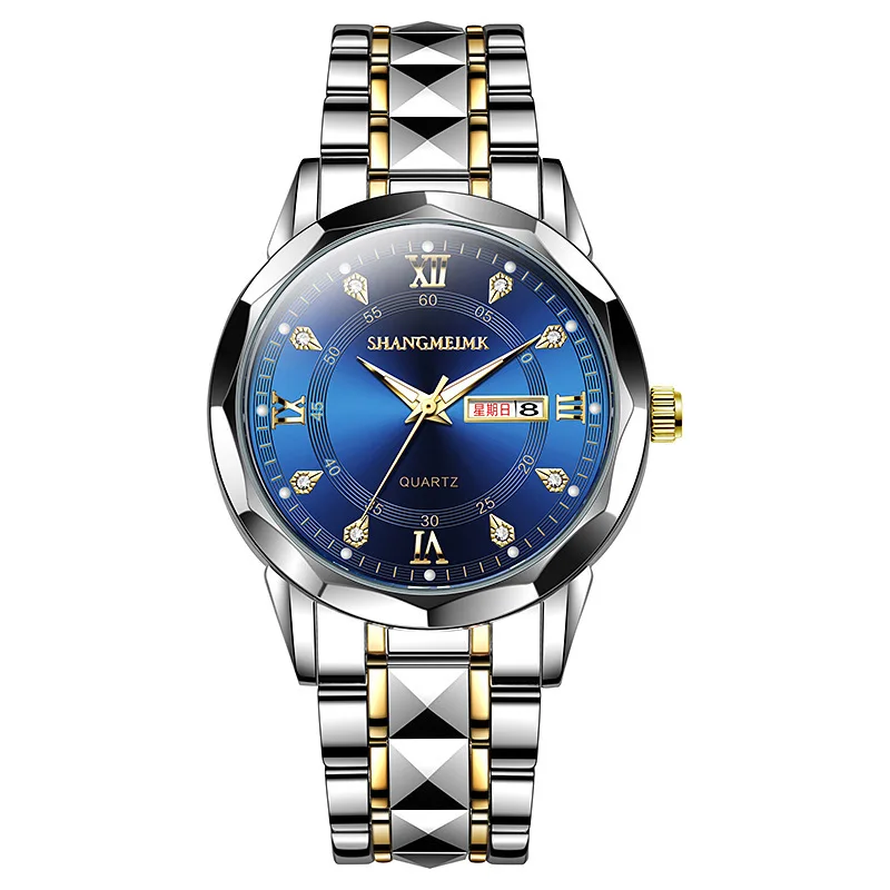 Men's Quartz Watch, Strap Case and Gemstone Calendar - Fashionable Men's Watch