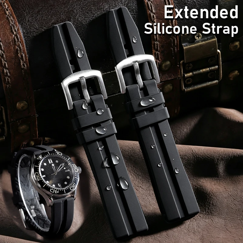 Premium Waterproof Silicone Sport Watch Strap - Soft Rubber Replacement Band for Ultimate Comfort