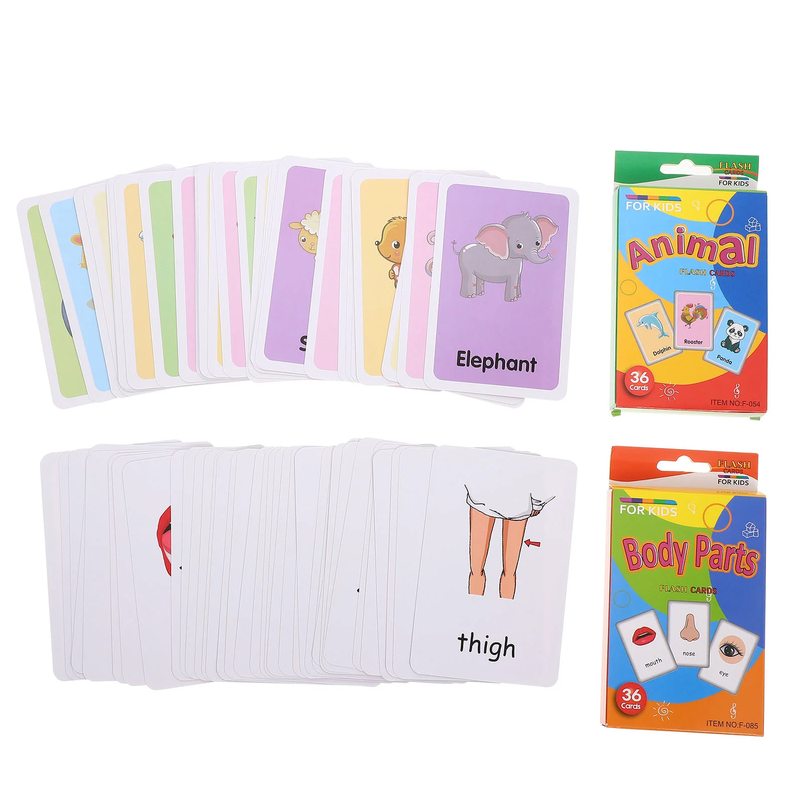 

2 Sets Picture Word Flash Cards for Toddlers Kindergarten Flash Cards Tummy Time Toys