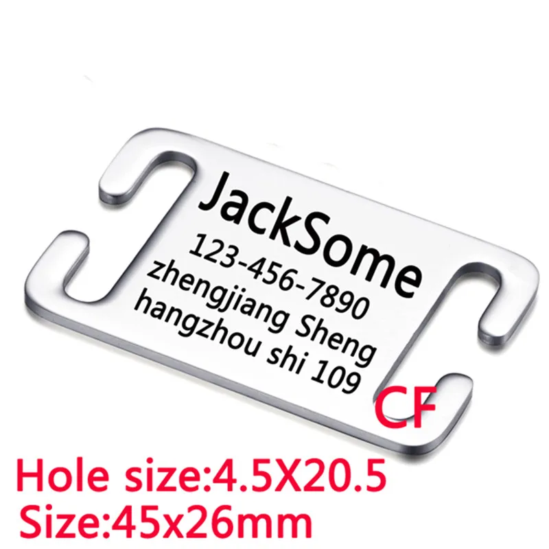 Pet Dog Cat Id Tag Customized Stainless Steel