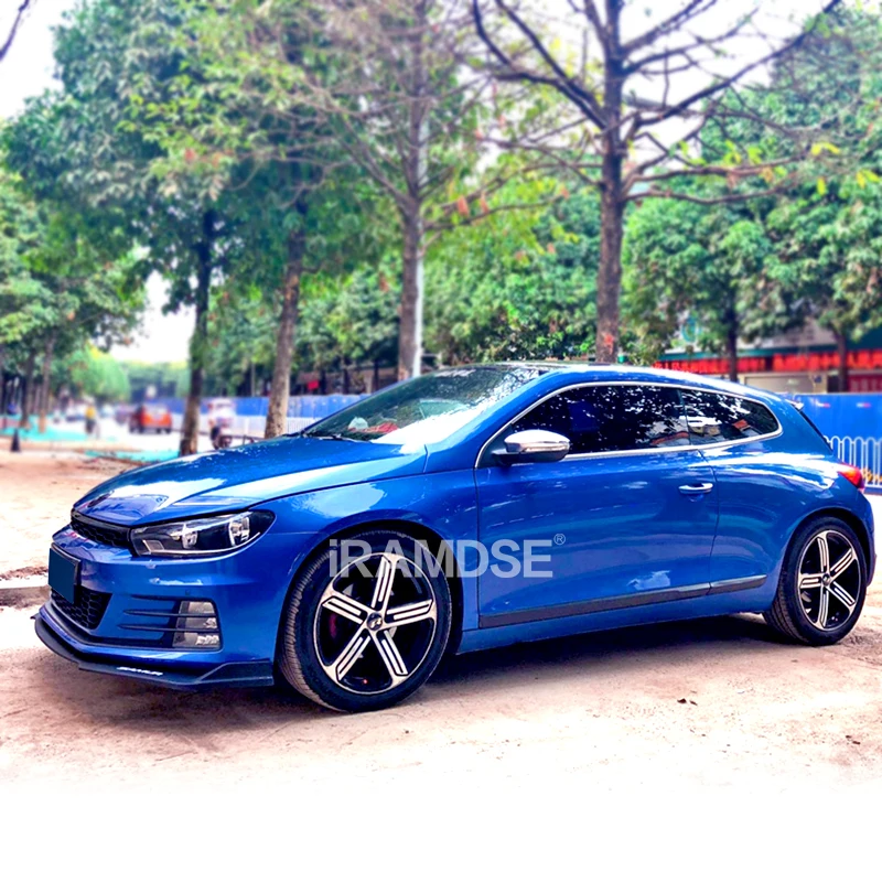 Car Bumper Guards Front Bumper Spoiler Protector Plate Lip Splitter Body Kit Carbon VW Scirocco R 2009-2014
