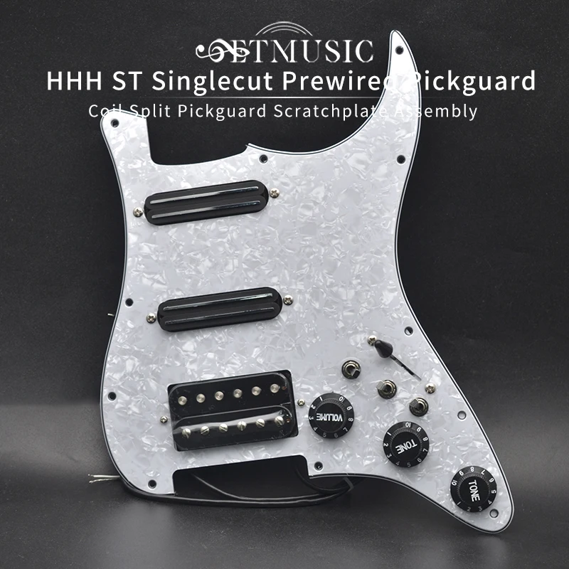 Hhh St Singlecut Cablaggio Precablato Battipenna Bobina Split Hhh Chitarra Elettrica Battipenna Gruppo Piastra Antigraffio
