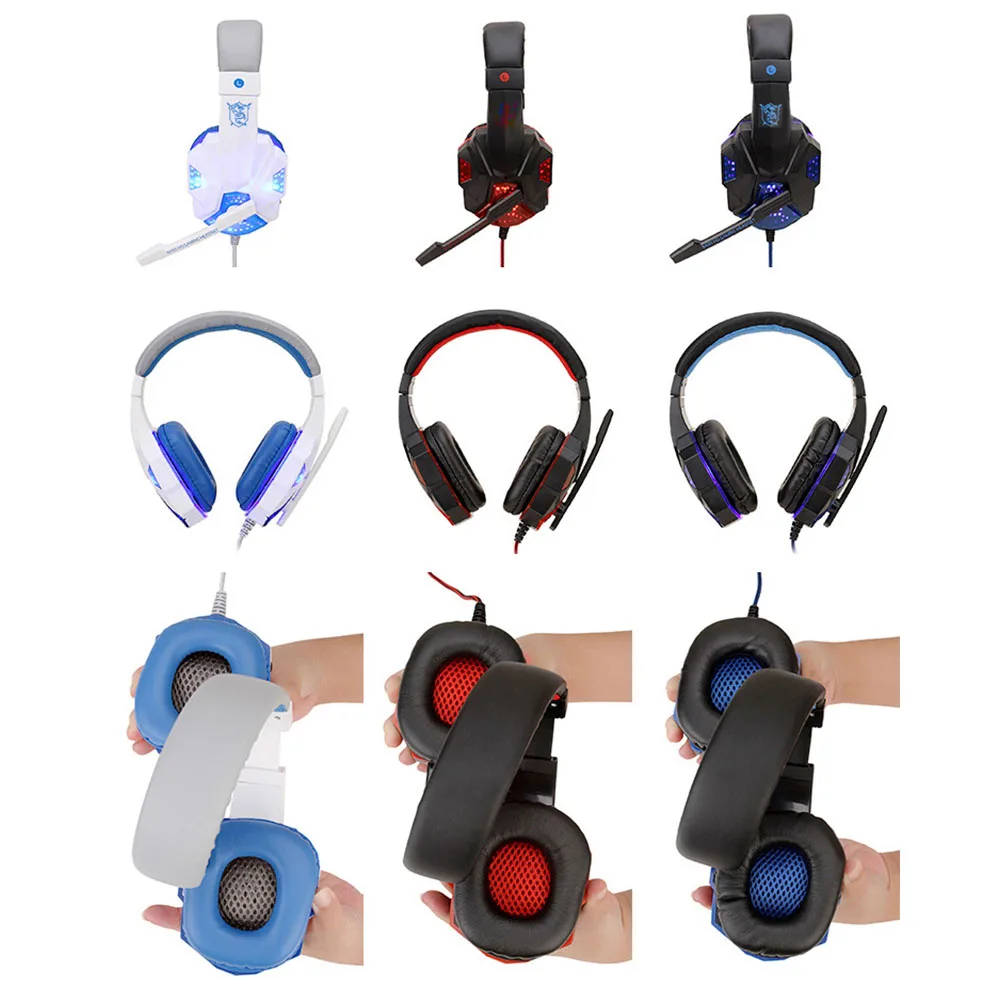 Professional Led Light Wired Gaming Headphones With Microphone For Computer  PS4 PS5 Xbox Bass Stereo PC Gaming Headset Gifts - AliExpress