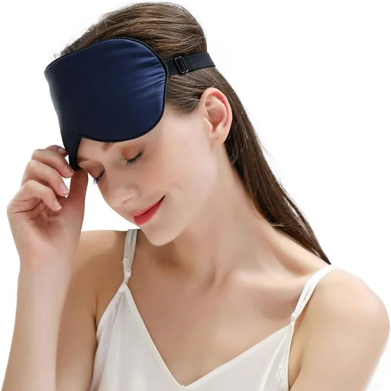 

1pcs Eye Mask Travel Rest Silk Eye Patch Shading Sleep Imitated Eyemask Aid Cover Pad Soft Blindfold Relax Massager Improve
