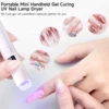 Mini UV LED Lamp for Nails Rechargeable Portable Nail Dryer for Gel Nail Polish with 360° Rotation Magnetic Holder & Display 2