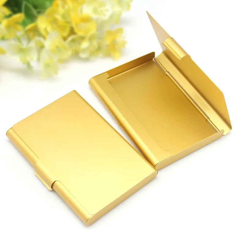 Candy Color Matel Business Card Organizer Box Office Tabletop Name Visiting Card Holder Case ID Bank Credit Cards Storange Box 3