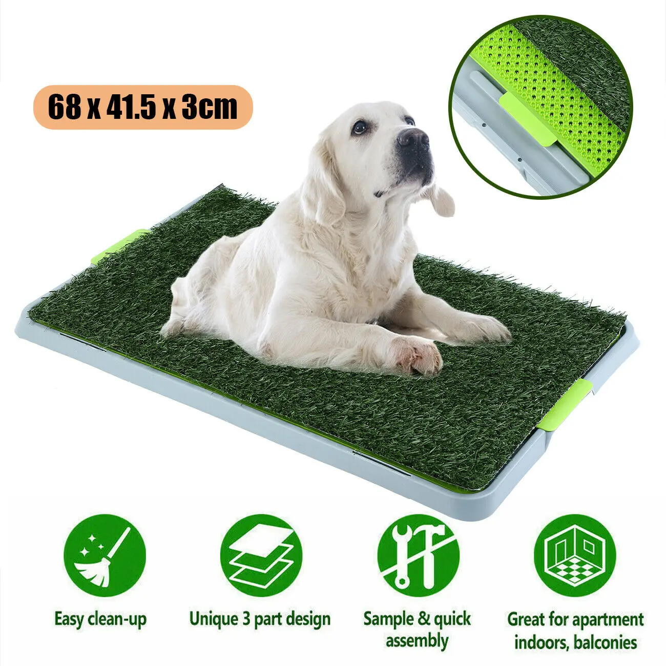 Samger Portable Dog Training Toilet Indoor Dogs Potty Pet Toilet for Dogs Cats Litter Box Puppy Pad Holder Tray Pet Supplies