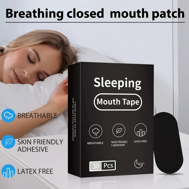 Anti Snoring Mouth Tape 30/60/90Pcs Medical Grade Nose Breathing Stickers for Home Travel