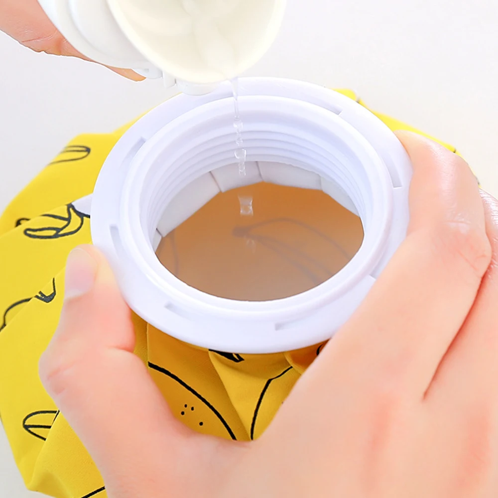 Foldable Cartoon Cloth Ice Pack Pain Relief Reusable Ice Pack Cartoon Thickening Leakproof Hot Water Bag Physiotherapy Bag