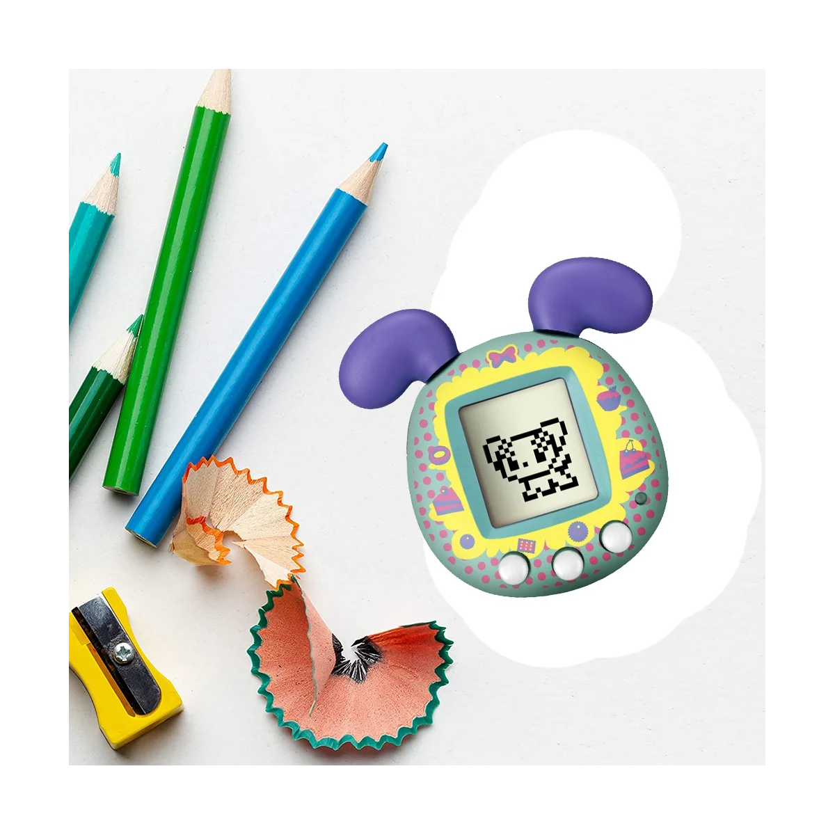 Virtual Pet Machine Retro Handheld Game Console Electronic Digital Pet Toy for Kids Children(Purple-Cyan) 3