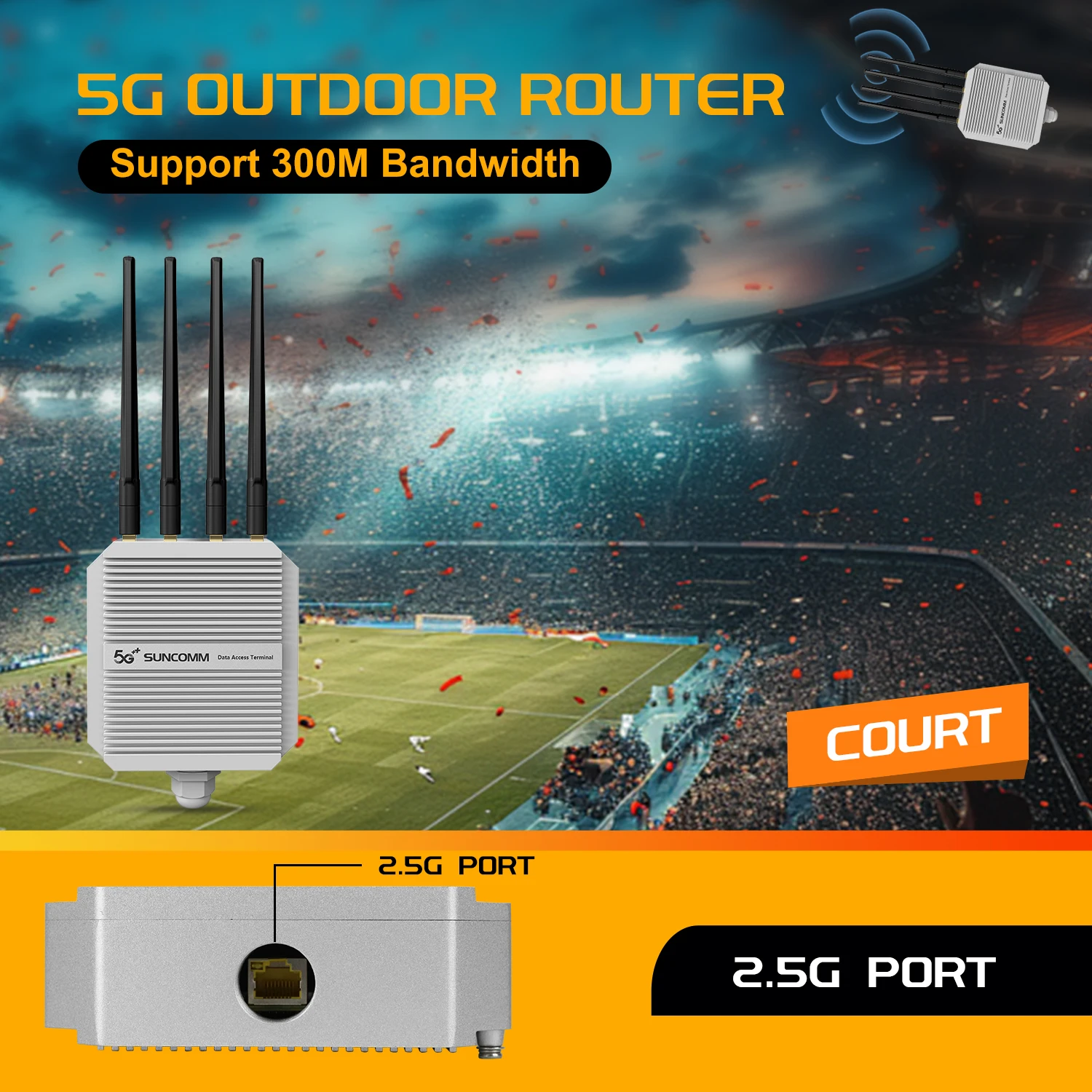 스냅드래곤 X62 AX3000 야외 ODU 듀얼 SIM POE 전원 2500Mbps 포트 VPN 방수 IP67 원격 네트워크 4G 5G 야외 AP