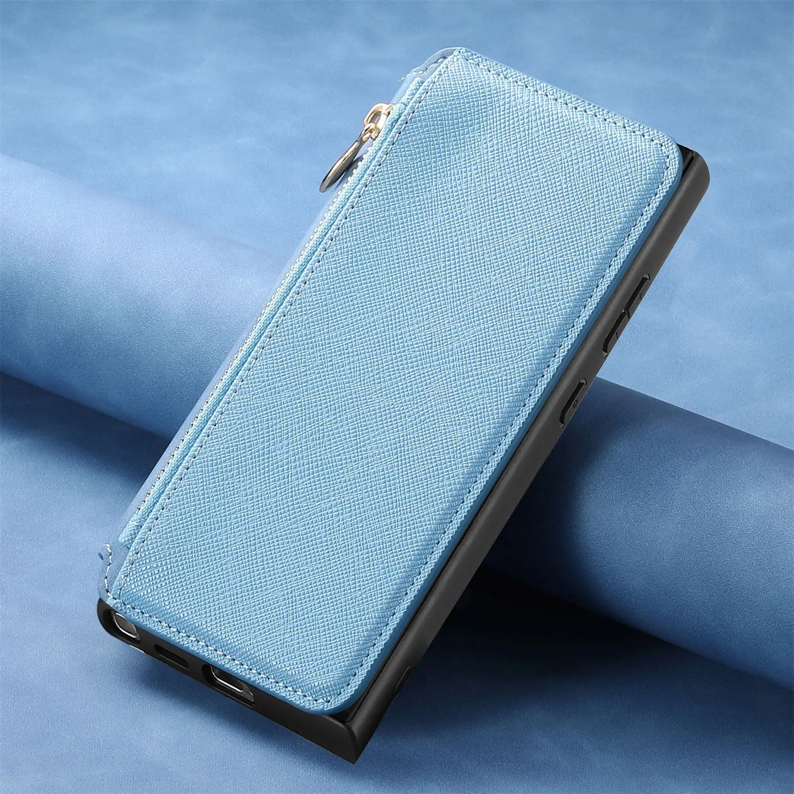 2 in 1 Detachable Magnetic Zipper Cards Solt Wallet Leather Case For Samsung Galaxy S24 Ultra S23 Plus A05 A35 A25 A15 A55 Cover_voghion.com