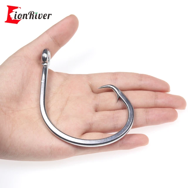 Lionriver 6/0 -18/0 Saltwater Fishing Heavy Circle Hooks Inline/Offset  Stainless Steel Big Game Tuna Shark Grouper Rigging Hook - AliExpress