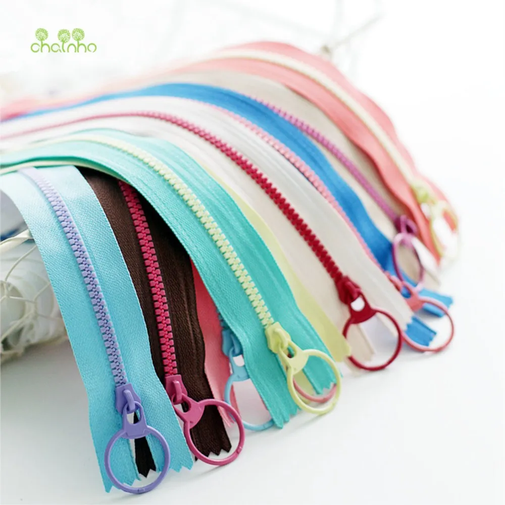 Chainho,Close-End Resin Zipper,Ring Head,For DIY Sewing Bags,Wallet,Purse,Gartments,Crafts,5 Kinds of Lenght,5 Pieces