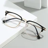 0 -0.5 -1.0 To -6.0 Anti Blue Rays Square Nearsighted Glasses For Women Men Vintage Metal Hinge Myopia Photochromic Eyeglasses 2