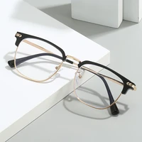 0 -0.5 -1.0 To -6.0 Anti Blue Rays Square Nearsighted Glasses For Women Men Vintage Metal Hinge Myopia Photochromic Eyeglasses 2