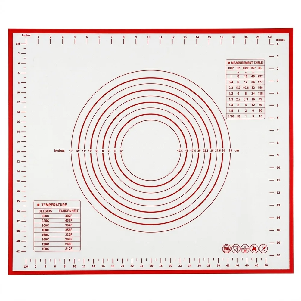 Silicone Non-Stick Baking and Kneading Mat for Kitchen Cooking and Grill