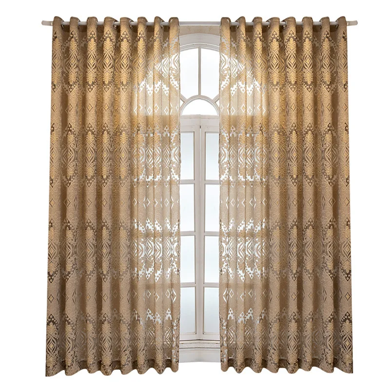European Tulle Curtains for Living Room Bedroom Dining Room Luxury Balcony Blackout Transparent Hollow Embroidery Custom Villa 5