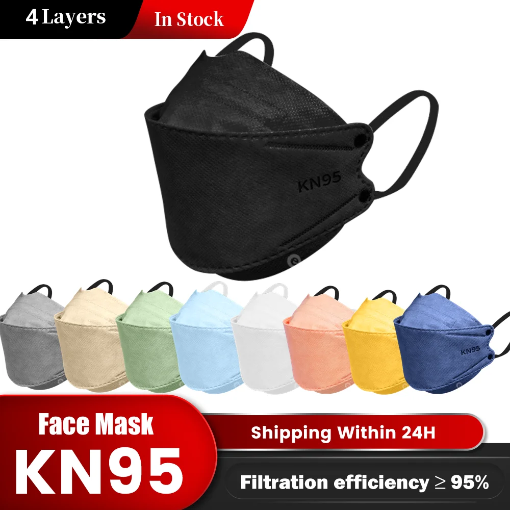 10 100pcs korean Ffp2 approved adult masks black mask ffp2 approved