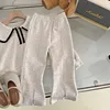 Humor Bear Girls' Spring and Autumn Korean Fashion Baby Doll Neck Long-sleeved Hoodie+Pants  Two Piece Set Casual Outfit 3-7Y 3
