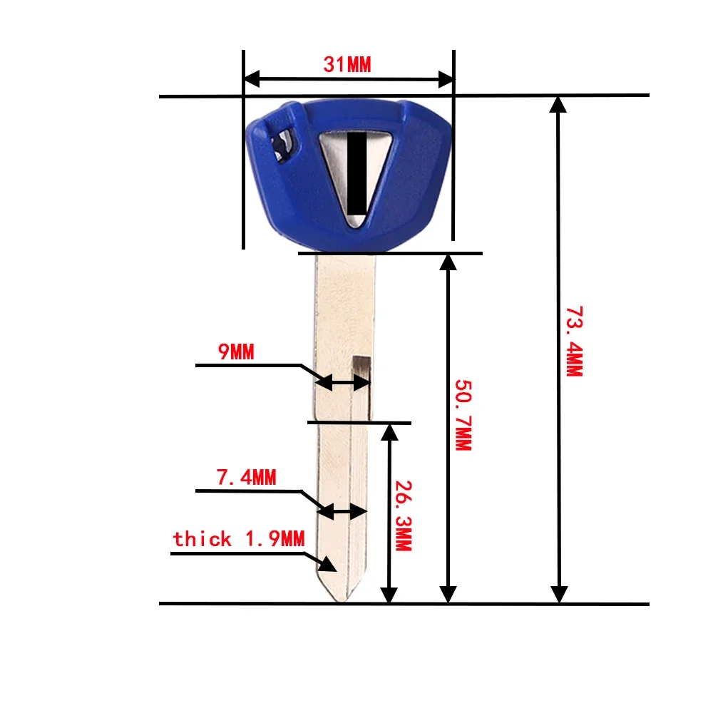 Blank Keys Motorcycle Keys For Kawasaki ZX6R ZX9R ZX10R ZX12R ZX14R ZZR1400 ZRX1200 Ninja ER6N ER6F ER6R KLE650 Motorcycle Key Uncut Blade
