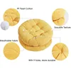 Grey Floor Seat Cushion Pillow Round Large Pillows Seating for Adults Tufted Corduroy Floor Cushions for Living Room Tatami 방석 4