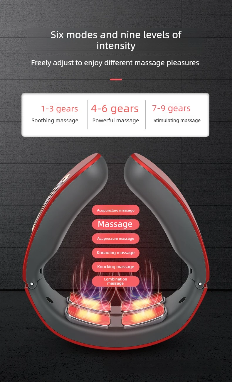 Electric Wireless Pulse Neck And Shoulder Massager For Pain Relief_voghion.com