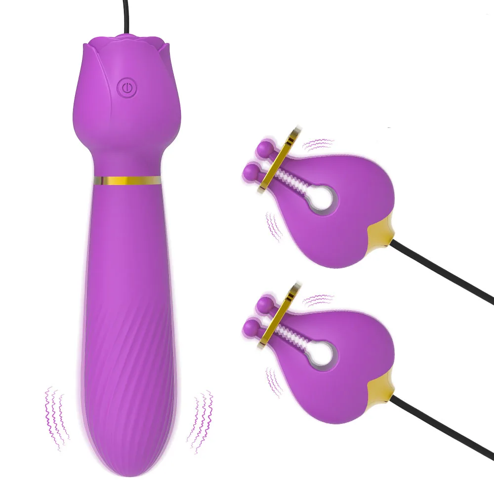 10 Modi Nippelklemmen G-Punkt-Vibrator Brustklemmen für Frauen Nippel Klitorisstimulator Massagegerät Erotikartikel Sexspielzeug für Paare